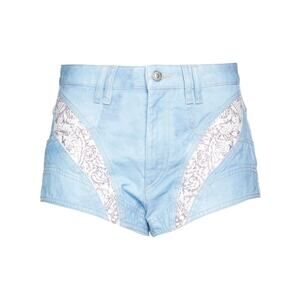 NWT Isabel Marant Short Neida Blue Embroidered Micro FR 42 US 10 Festival Summer